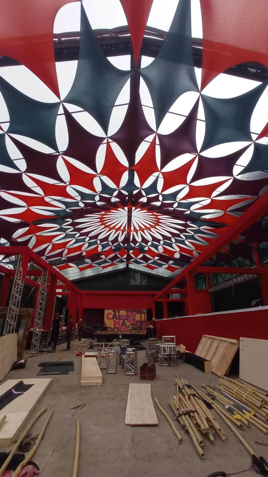 Estrutura em evento corporativo